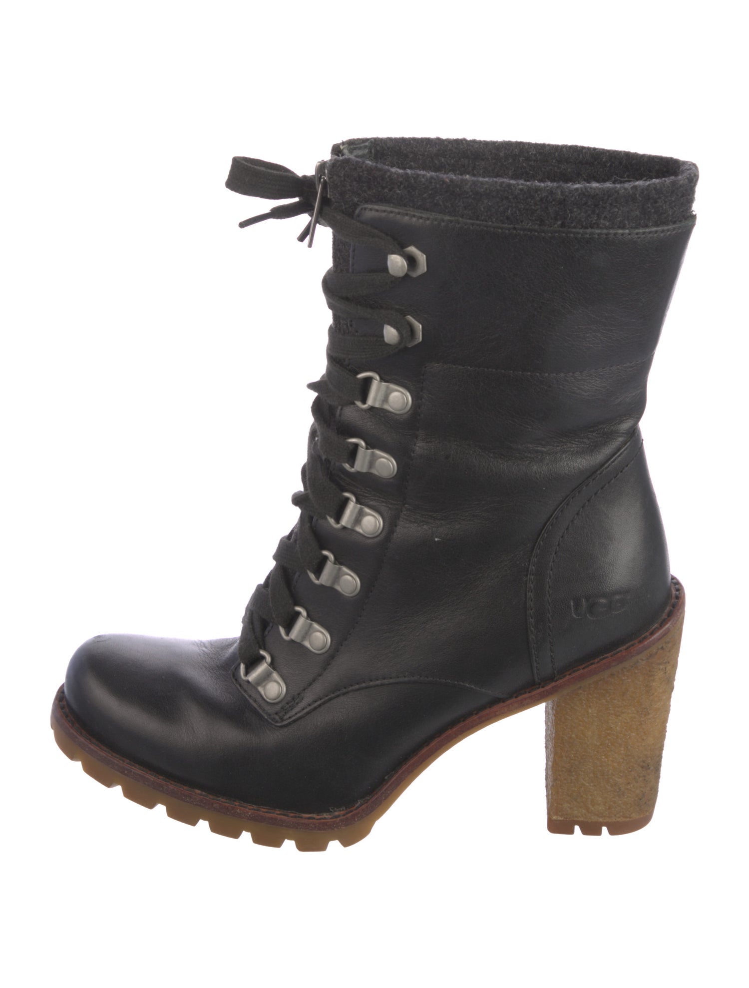 UGG Leather Lace-Up Boots