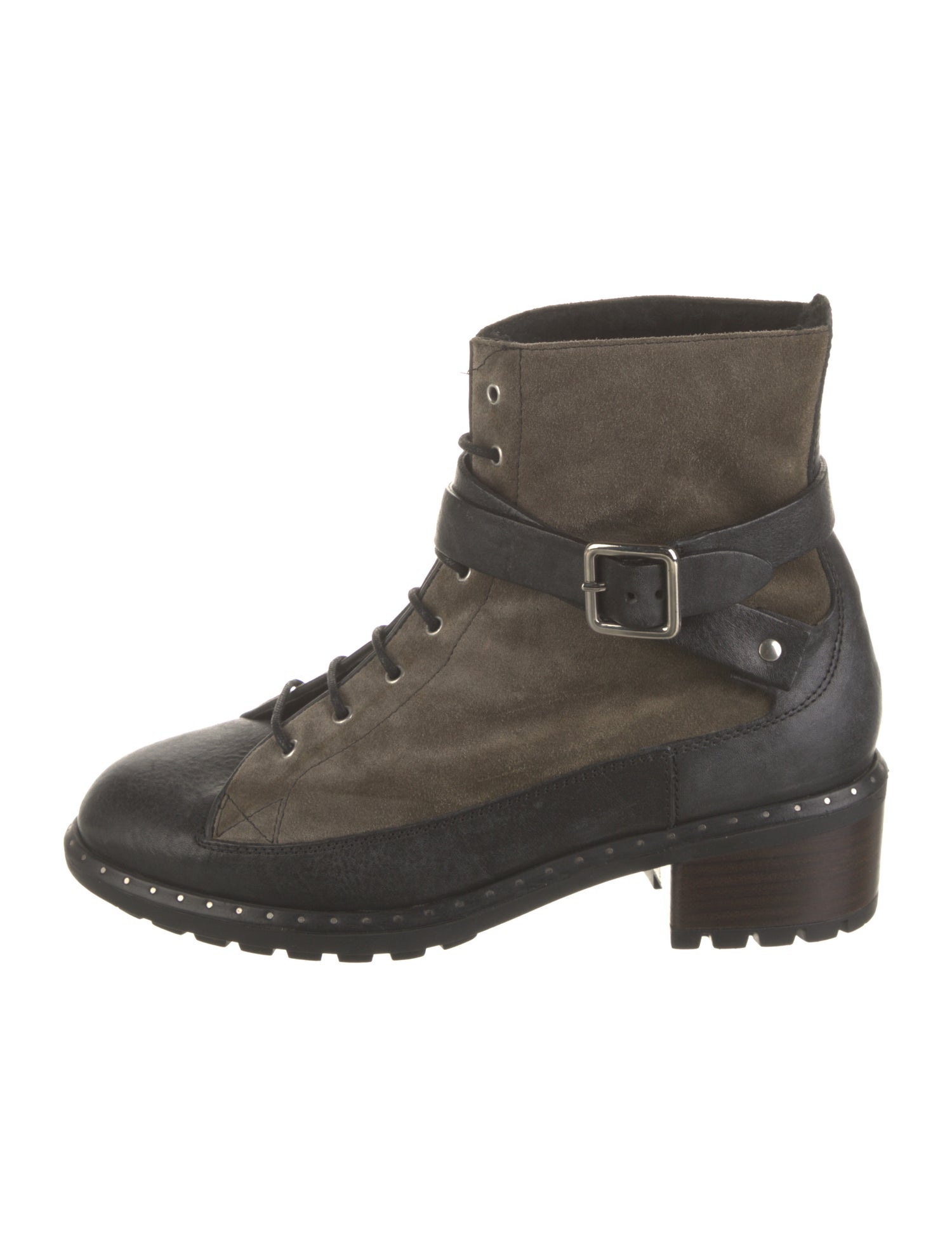UGG Suede Studded Accents Combat Boots