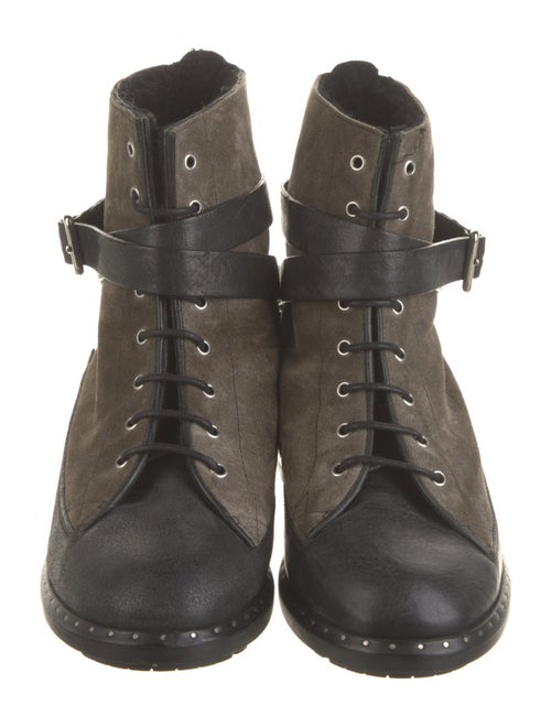 UGG Suede Studded Accents Combat Boots