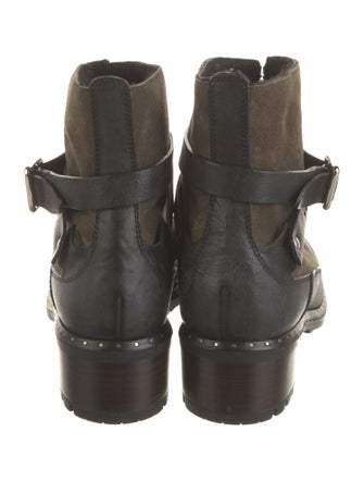 UGG Suede Studded Accents Combat Boots