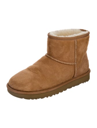 UGG Suede Fur Trim Boots