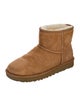 UGG Suede Fur Trim Boots