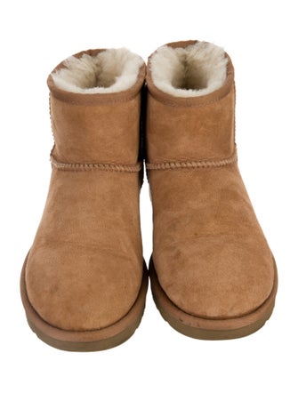 UGG Suede Fur Trim Boots