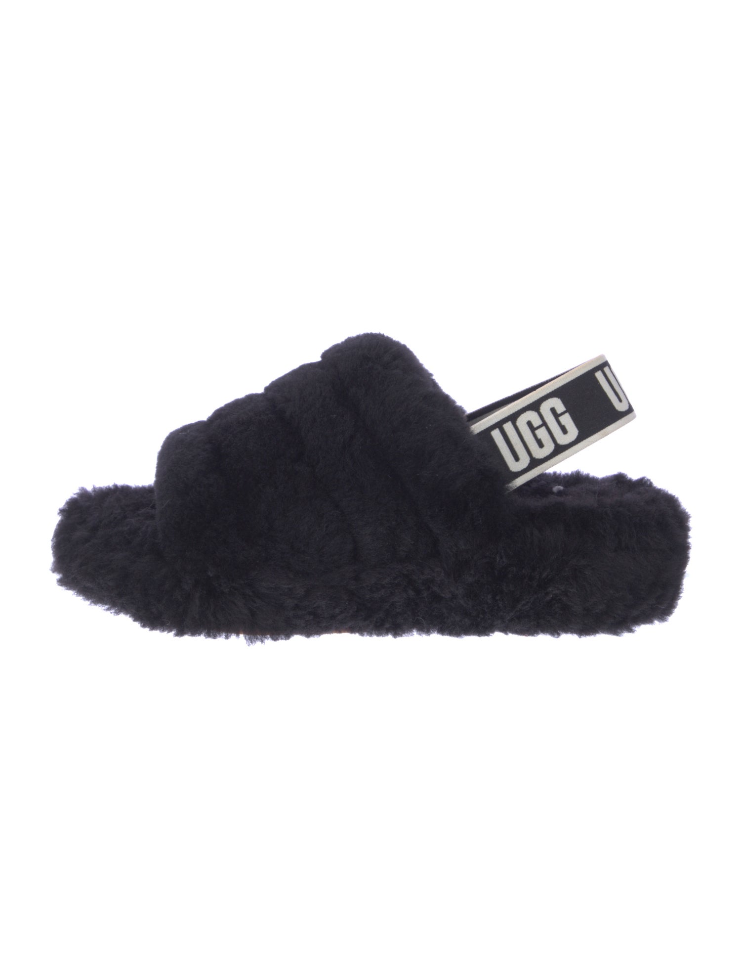 UGG Faux Fur Slingback Sandals