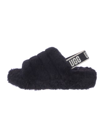 UGG Faux Fur Slingback Sandals