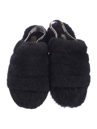 UGG Faux Fur Slingback Sandals