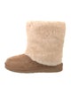 UGG Suede Fur Trim Boots