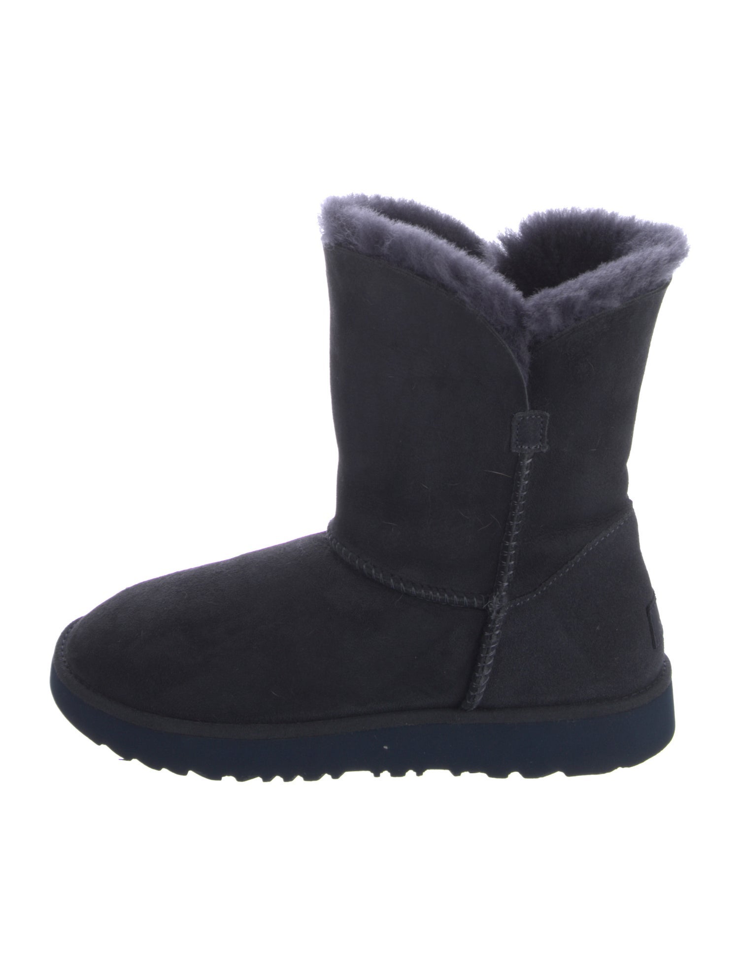 UGG Suede Fur Trim Boots