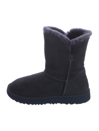 UGG Suede Fur Trim Boots
