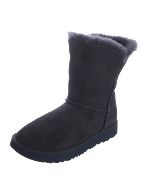 UGG Suede Fur Trim Boots