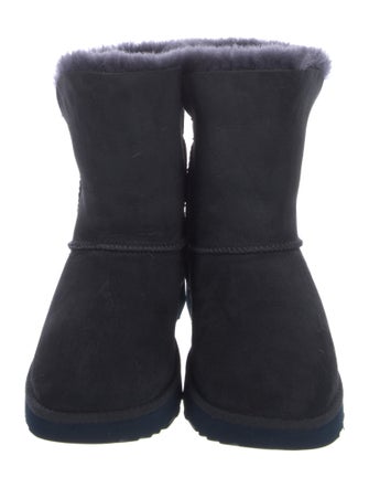 UGG Suede Fur Trim Boots