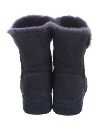 UGG Suede Fur Trim Boots