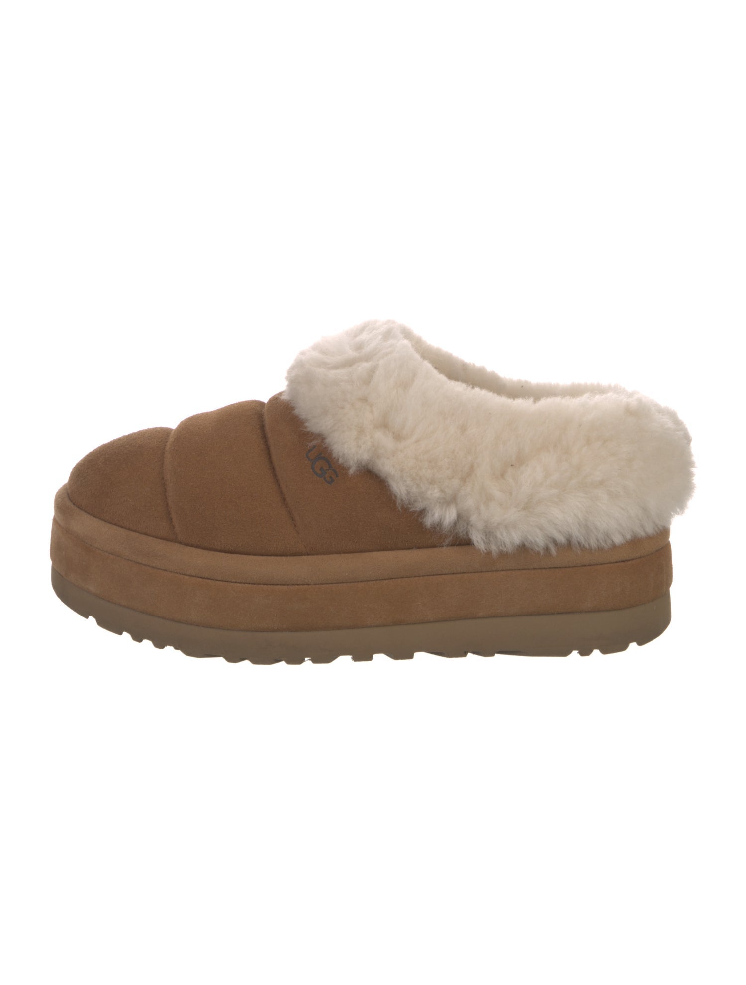 UGG Suede Fur Trim Flats