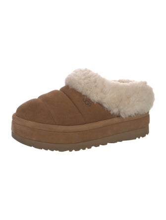 UGG Suede Fur Trim Flats