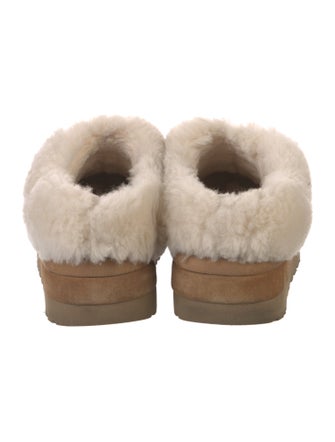 UGG Suede Fur Trim Flats