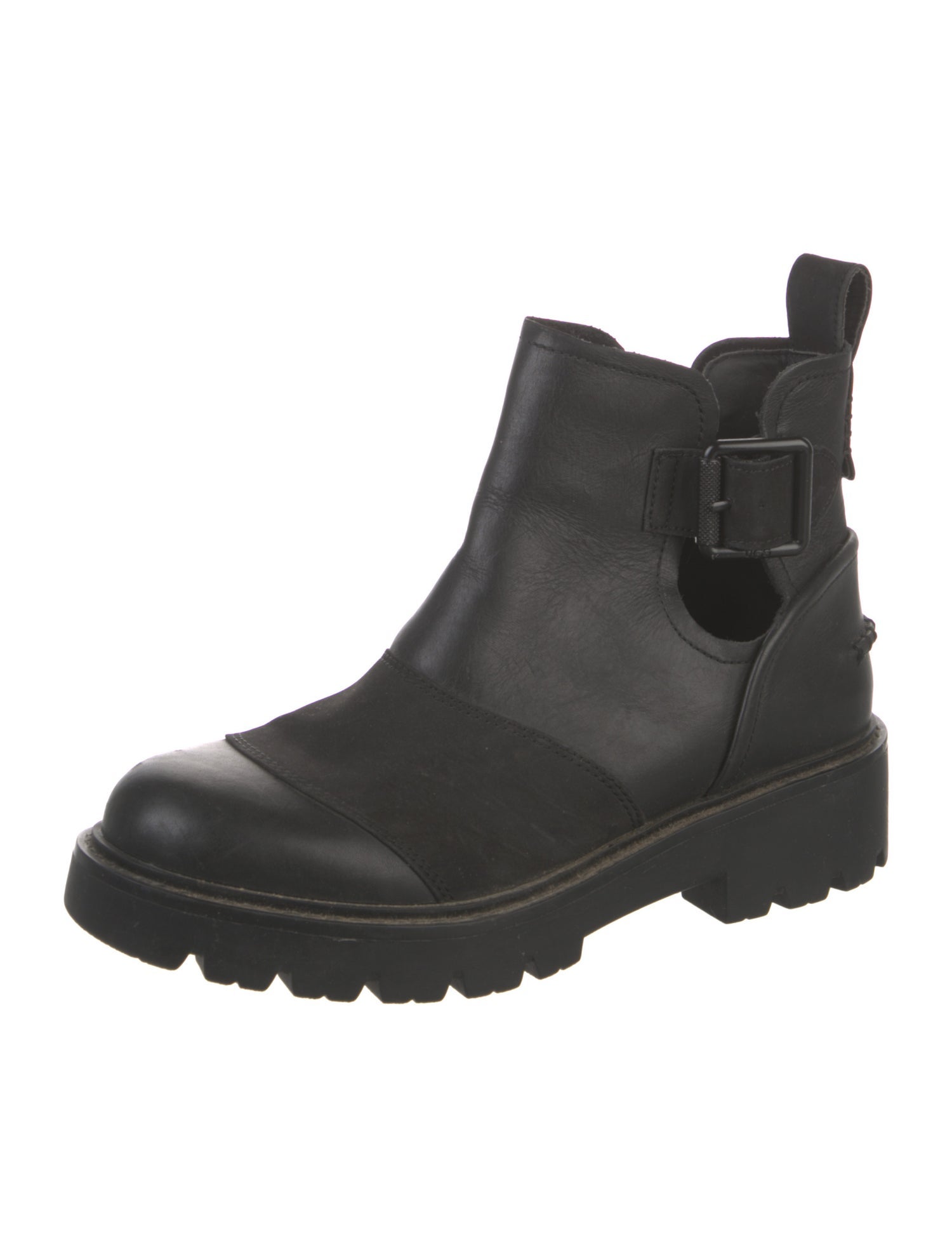 UGG Leather Cutout Accent Boots