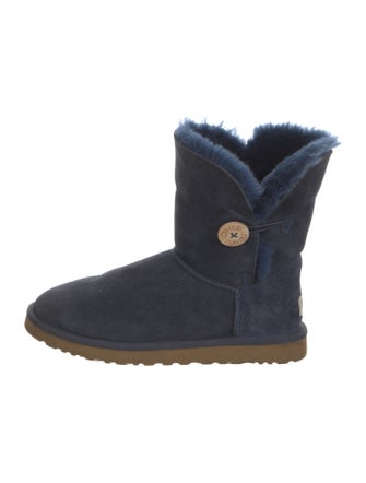 UGG Suede Fur Trim Boots