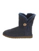 UGG Suede Fur Trim Boots