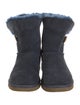 UGG Suede Fur Trim Boots