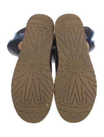 UGG Suede Fur Trim Boots
