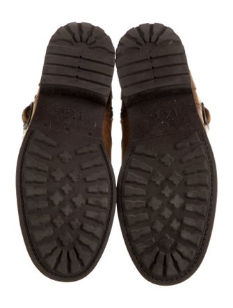 UGG Leather Fur Trim Moto Boots