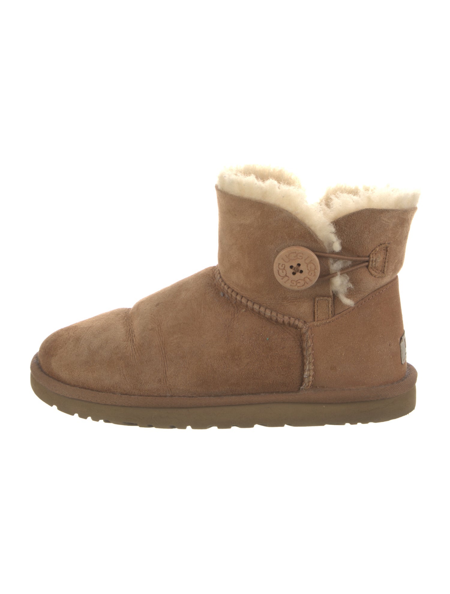 UGG Suede Fur Trim Boots