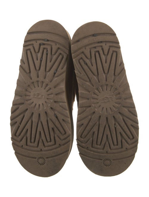 UGG Suede Fur Trim Lace-Up Boots