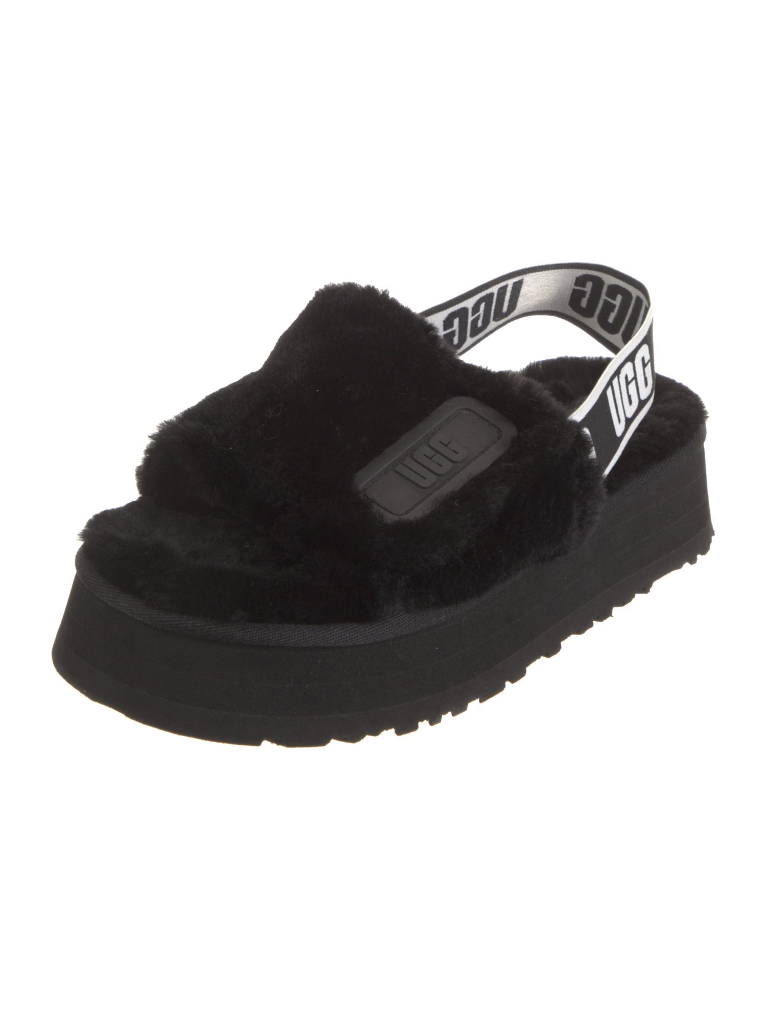 UGG Fur Slingback Sandals