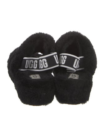 UGG Fur Slingback Sandals