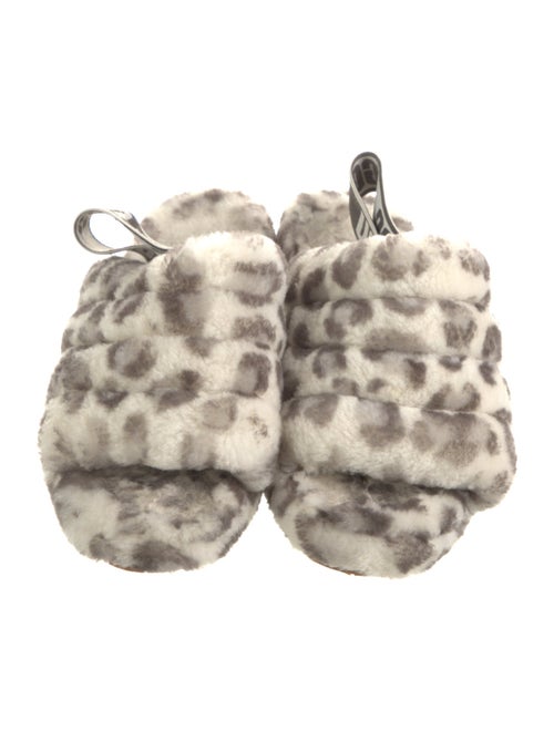 UGG Shearling Animal Print Slides