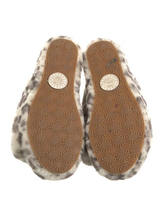 UGG Shearling Animal Print Slides