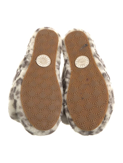 UGG Shearling Animal Print Slides