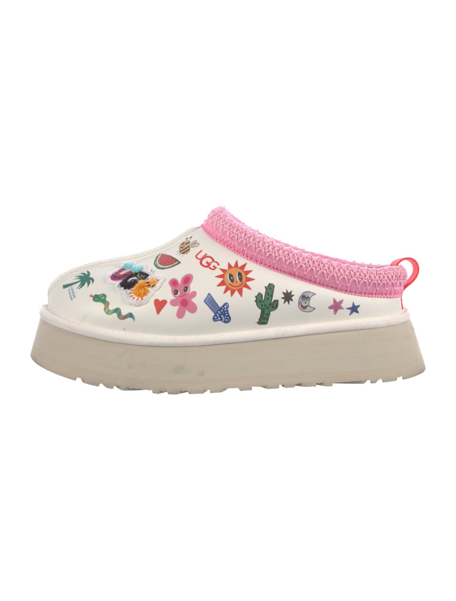 UGG Leather Printed Mules