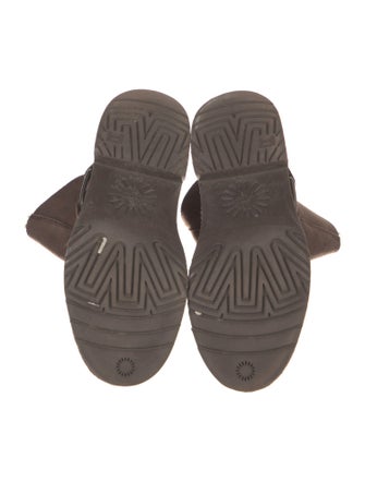 UGG Suede Fur Trim Moto Boots