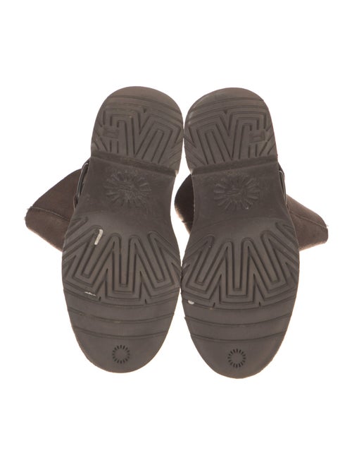 UGG Suede Fur Trim Moto Boots