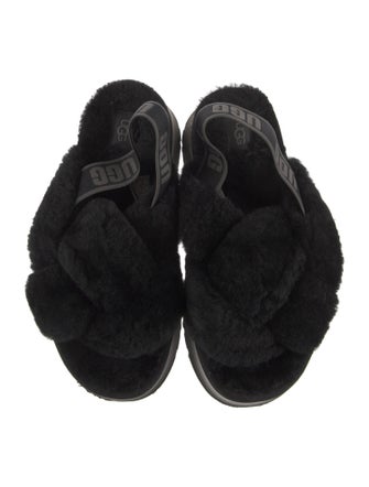 UGG Fur Slingback Sandals