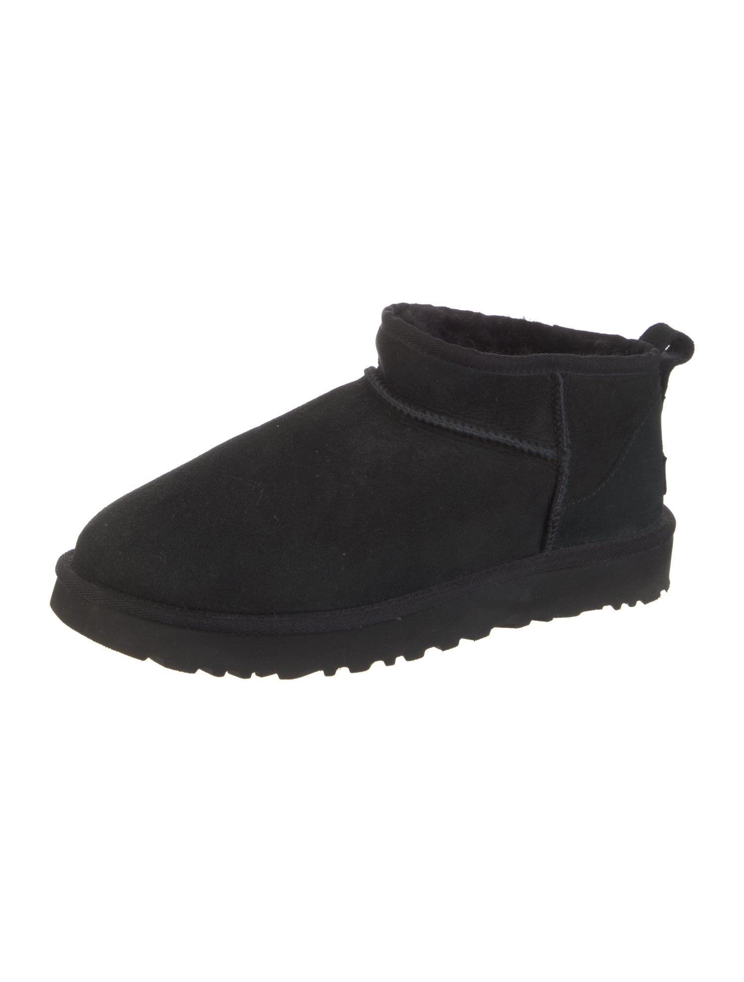 UGG Suede Faux Fur Trim Boots