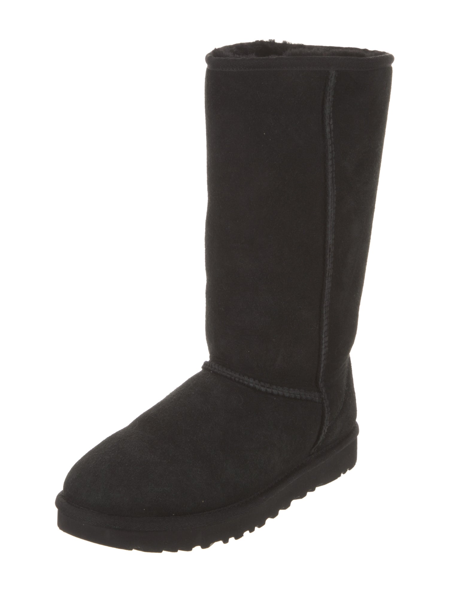UGG Suede Fur Trim Boots