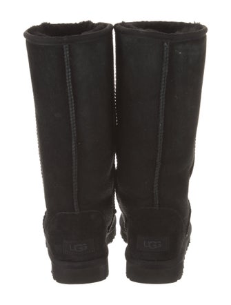 UGG Suede Fur Trim Boots