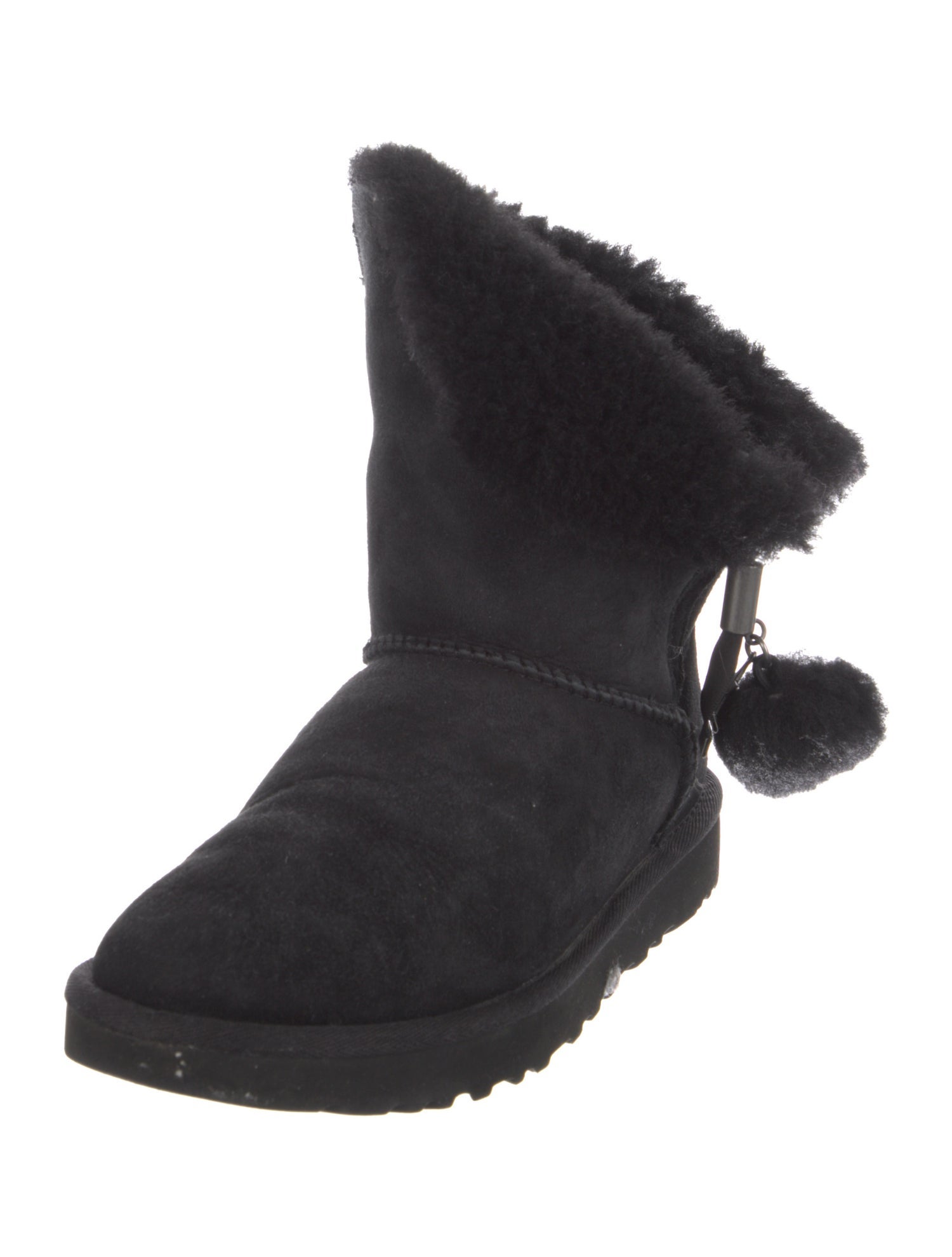UGG Suede Faux Fur Trim Boots
