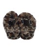 UGG Fur Animal Print Slingback Sandals