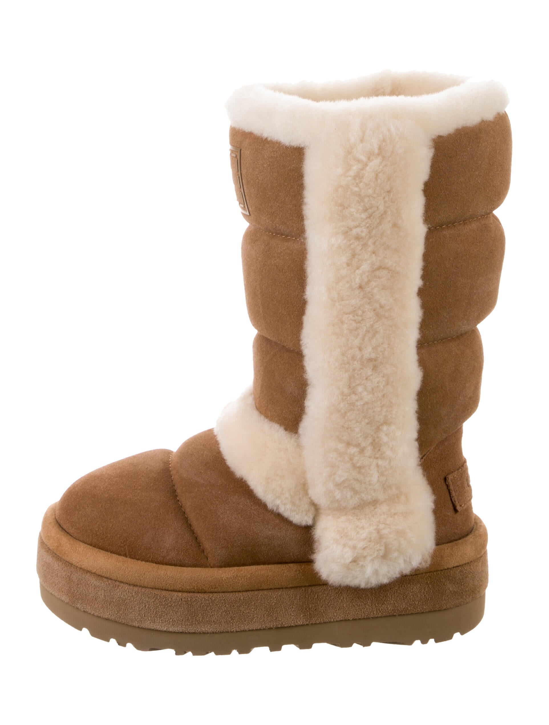 UGG Suede Colorblock Pattern Boots
