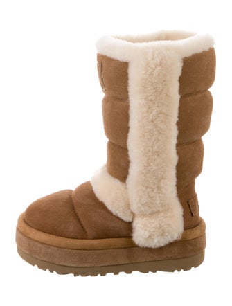 UGG Suede Colorblock Pattern Boots