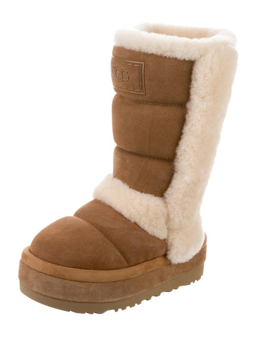 UGG Suede Colorblock Pattern Boots