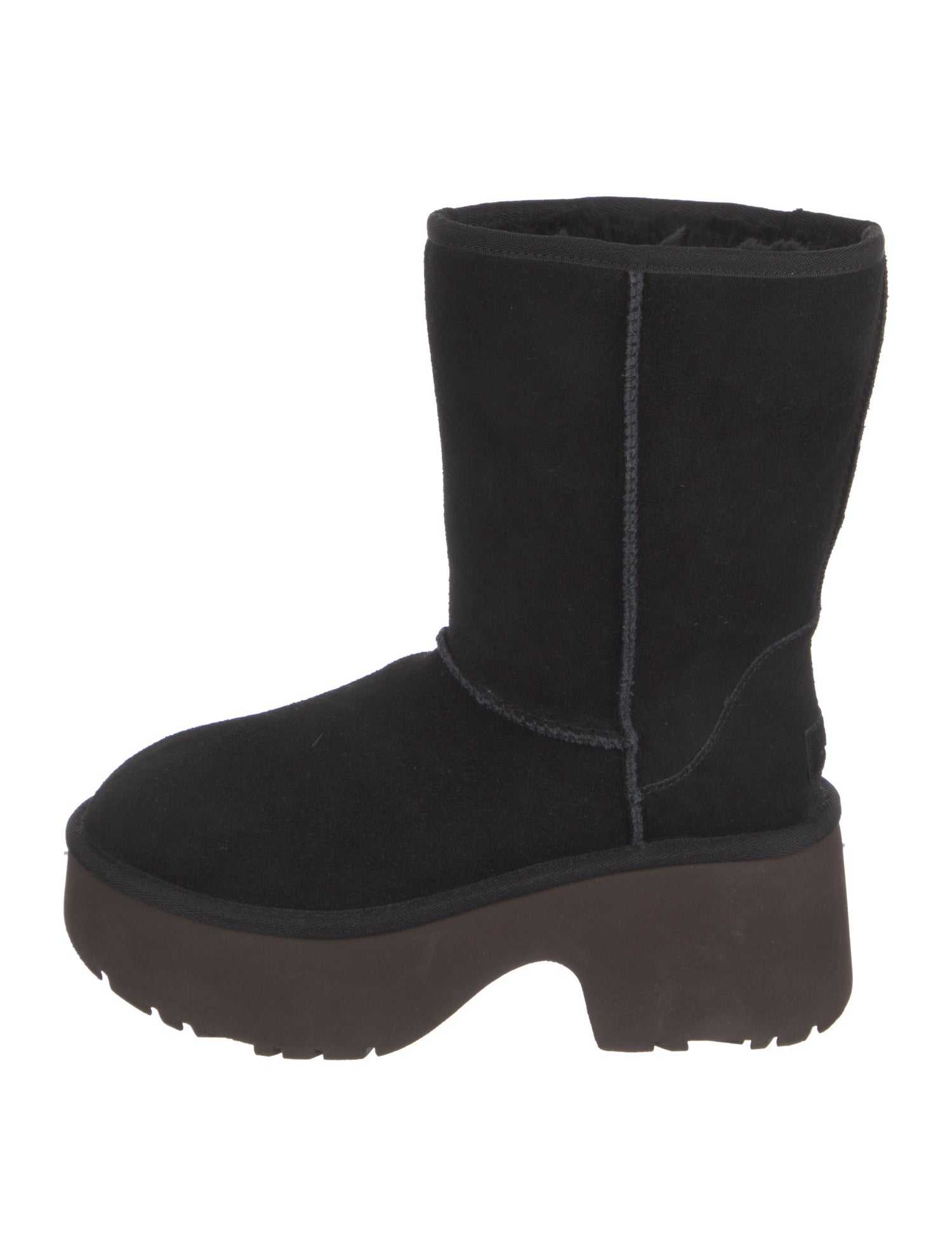 UGG Suede Fur Trim Boots