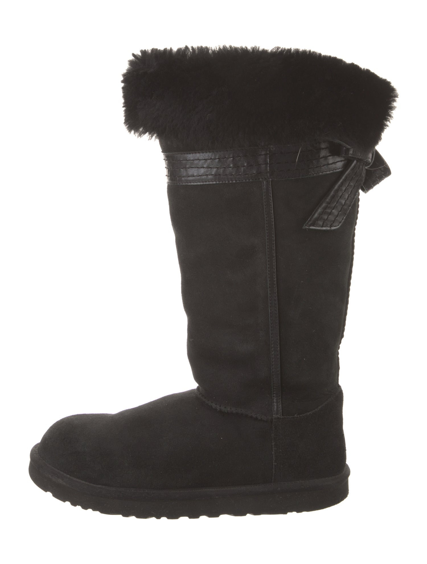 UGG Suede Leather Trim Embellishment Boots
