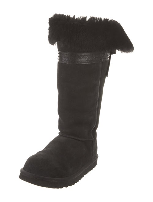 UGG Suede Leather Trim Embellishment Boots