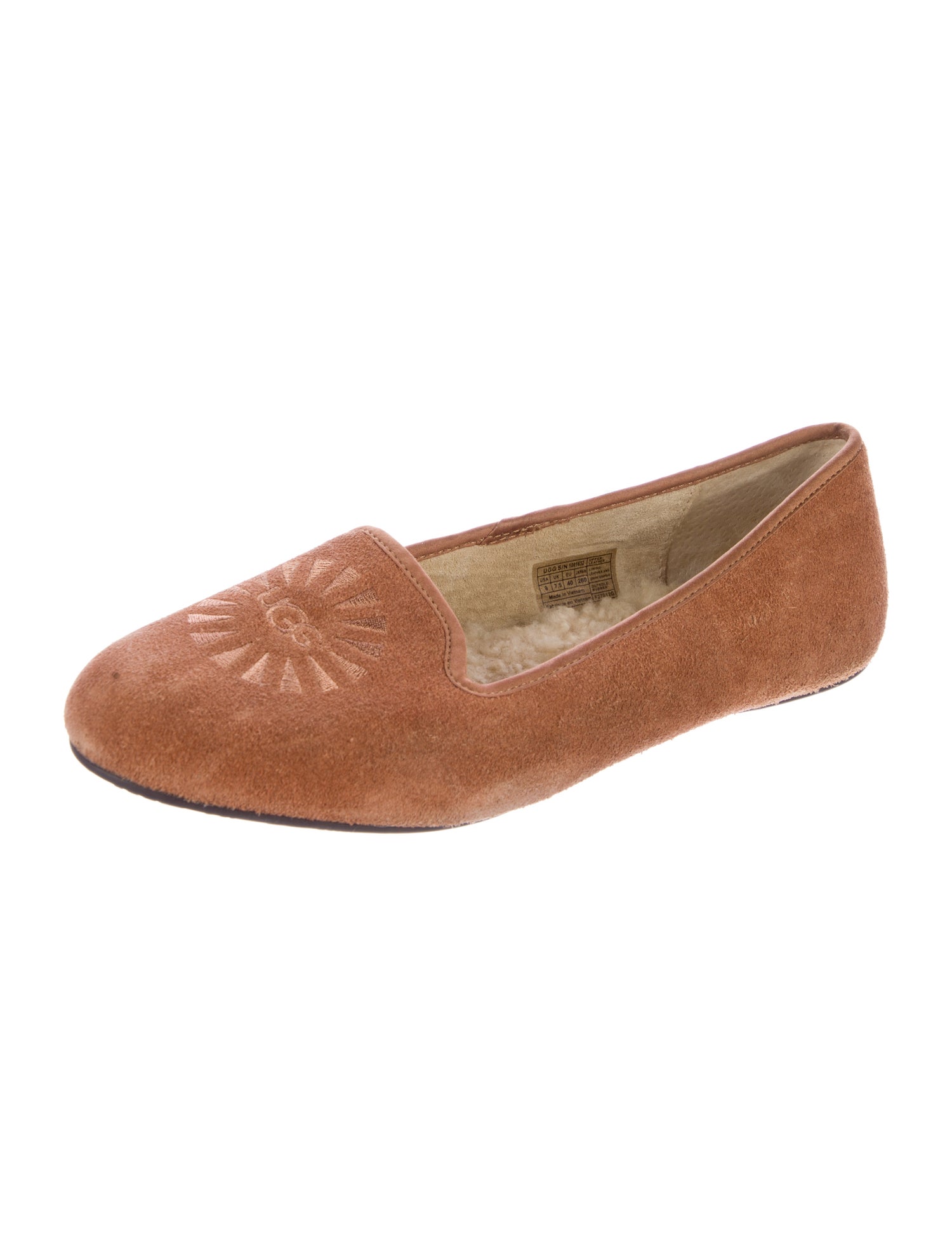 UGG Suede Embroidered Accent Loafers