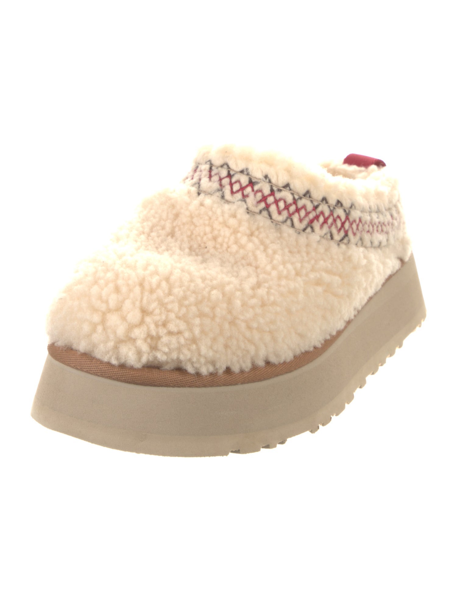 UGG Shearling Graphic Print Flats