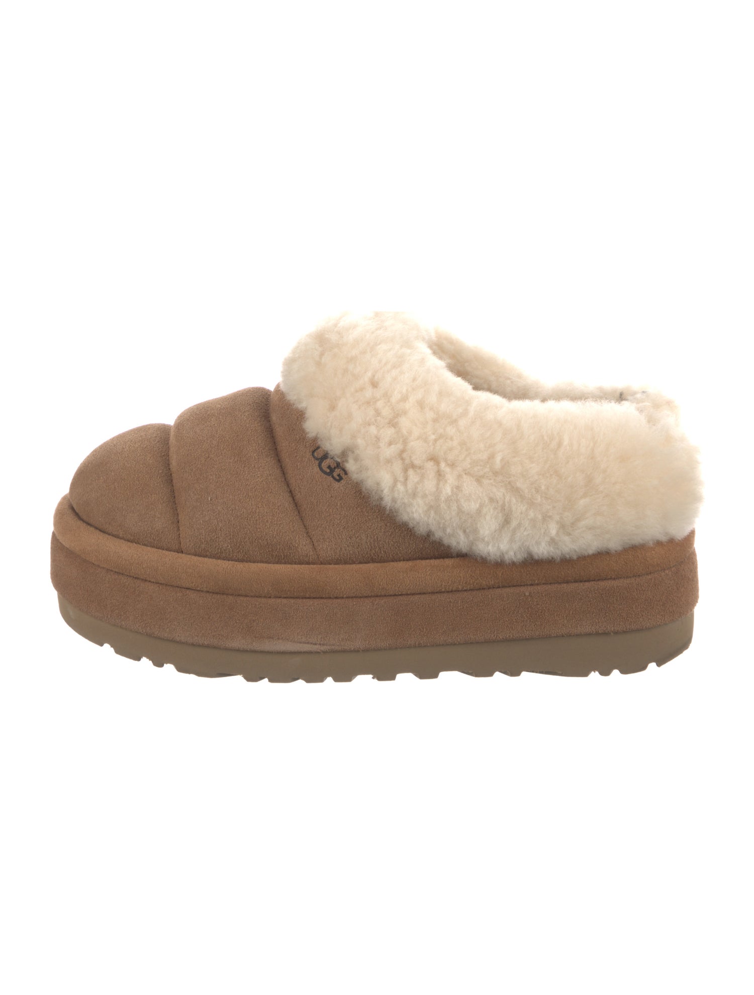 UGG Suede Fur Trim Flats